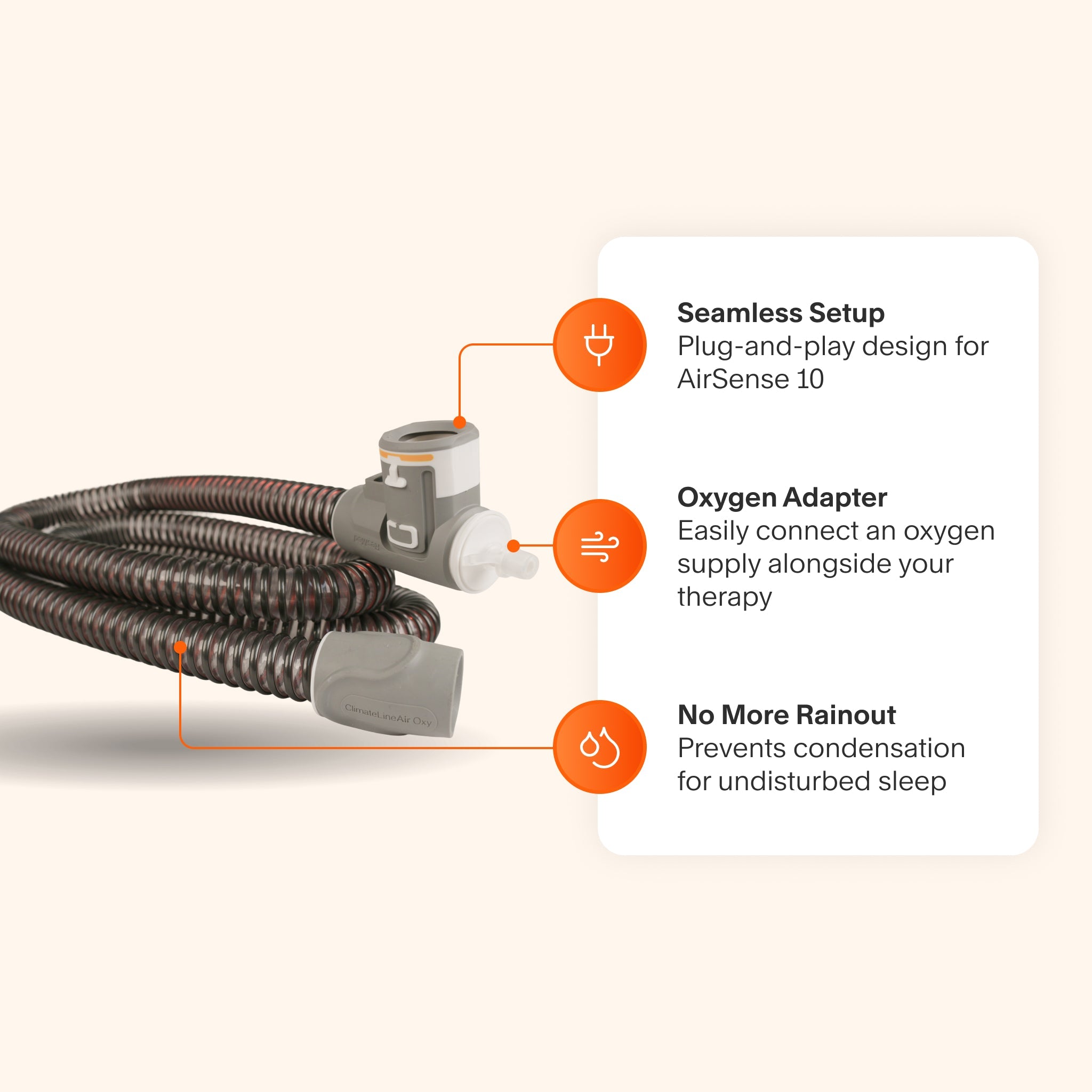 ResMed ClimateLineAir Oxy Heated Tubing
