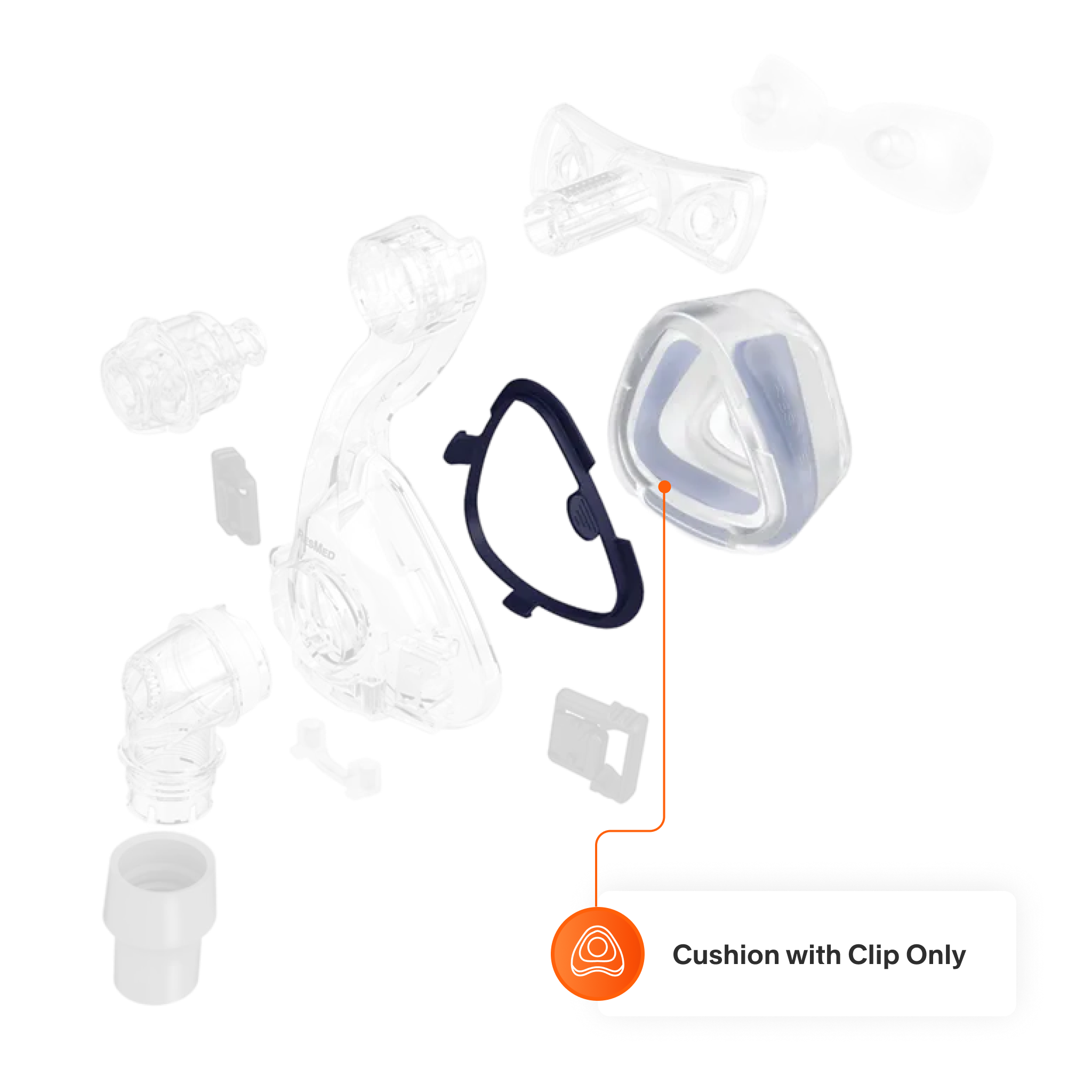 ActiveCell Cushion with Clip for Mirage Activa LT and Mirage SoftGel
