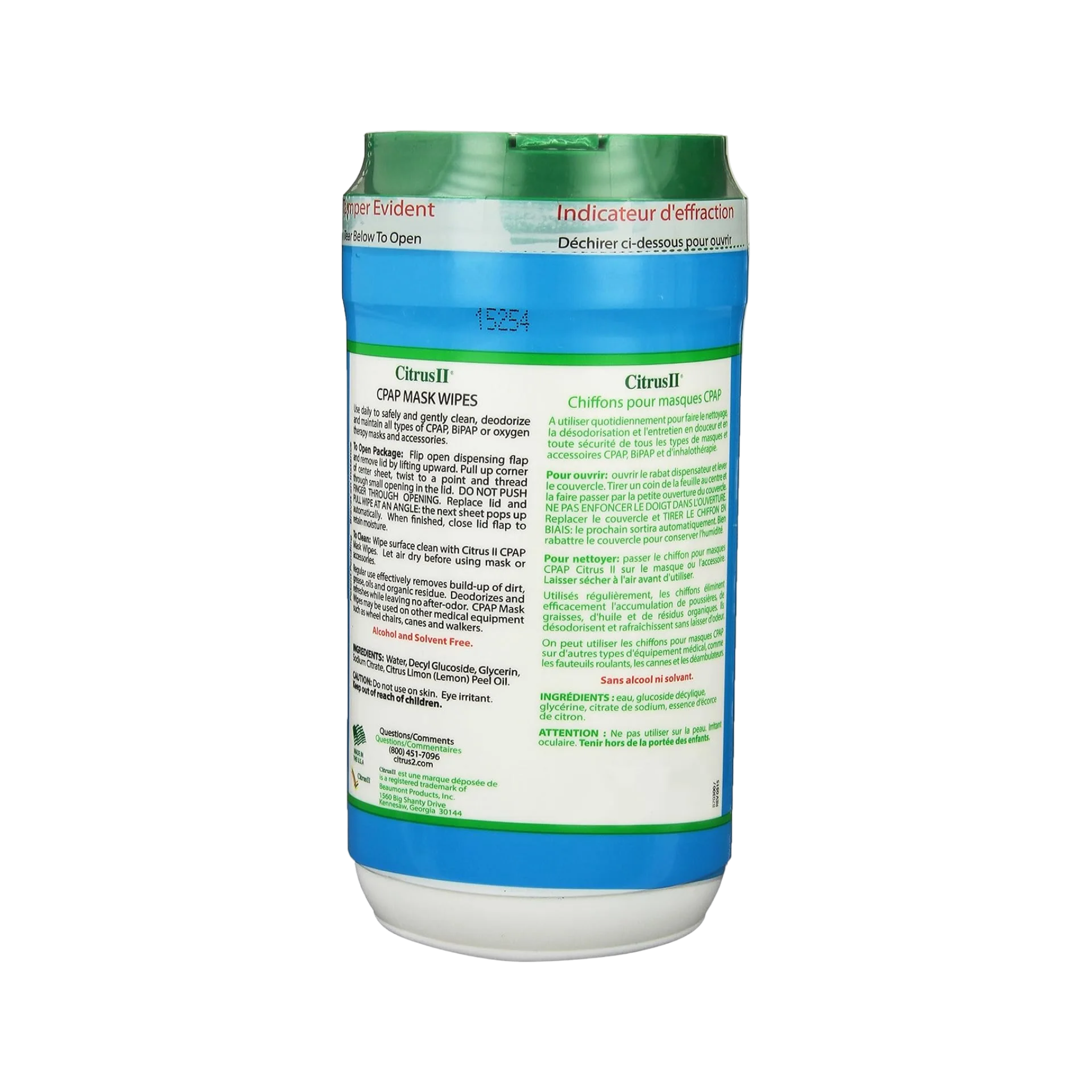 Citrus II CPAP Mask Wipes