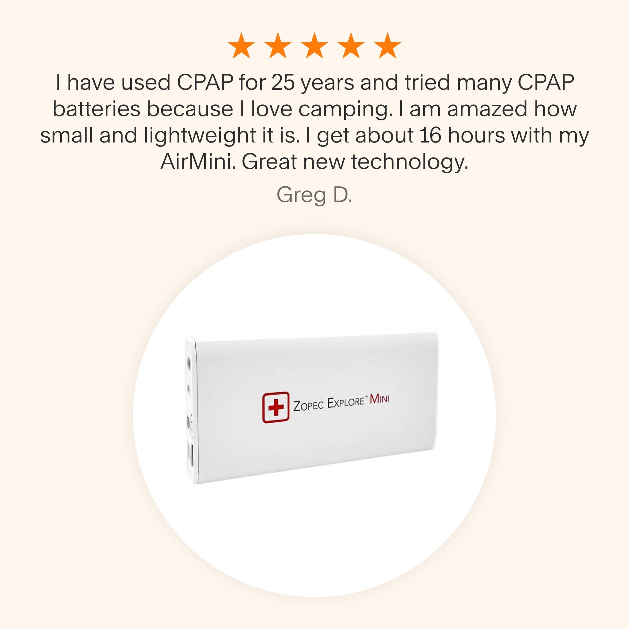 Zopec Explore Mini CPAP Battery