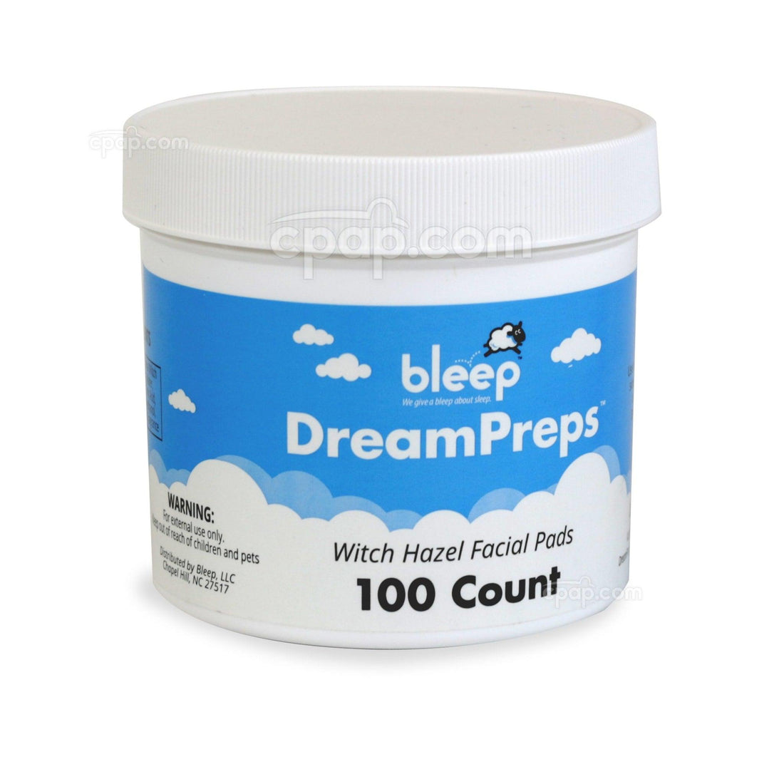 DreamPreps Witch Hazel Facial Pads (100 Pads/Wipes)