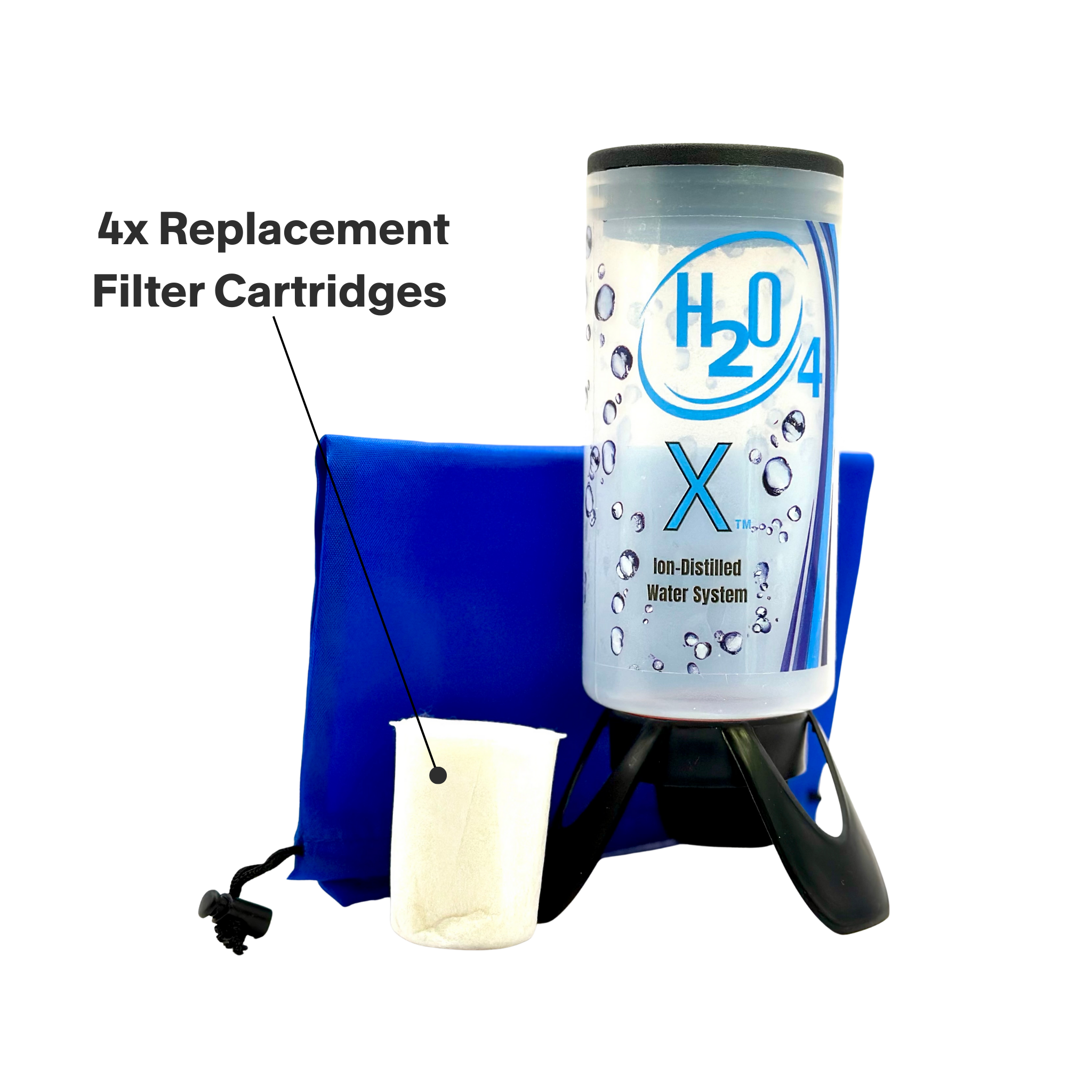 H2O 4 X Ion-Distilled Refill Filters - 4 Pack